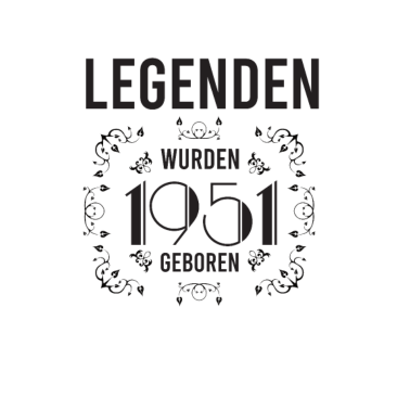 Motiv Vintage Outfit Legenden 70. Geburtstag 1951