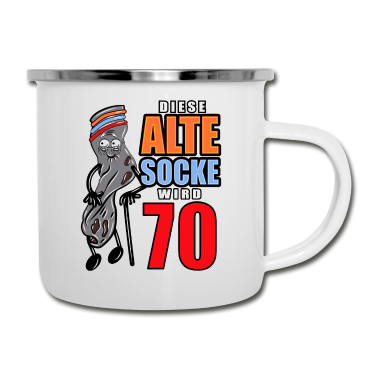 70 Geburtstag Geschenk Emaille Tasse - Club der alten Säcke 70 und alten Schachteln 70