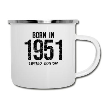 70 Geburtstag Geschenk Emaille Tasse - 70. Geburtstag - BORN IN 1951 LIMITED EDITION
