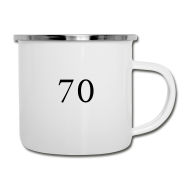 70 Geburtstag Geschenk Emaille Tasse - 70, siebzig, 70. Geburtstag, Jahre, Jubiläum