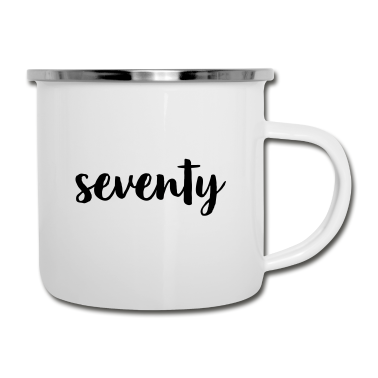 70 Geburtstag Geschenk Emaille Tasse - 70 seventy 70.Geburtstag Geschenk Zahl 70 Nummer