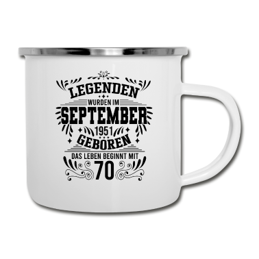 70 Geburtstag Geschenk Emaille Tasse - Geschenke zum 70. Geburtstag Jahrgang 1951