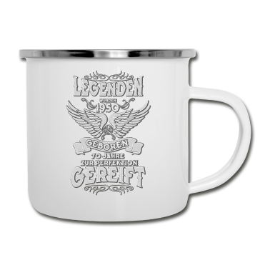 70 Geburtstag Geschenk Emaille Tasse - Geschenk zum 70 Geburtstag - 1950 Geboren