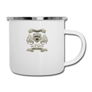 70 Geburtstag Geschenk Emaille Tasse - Geschenk zum 70. Geburtstag - 1950 Geboren