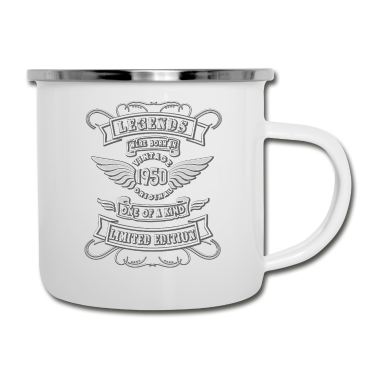 70 Geburtstag Geschenk Emaille Tasse - 70 Geburtstag Vintage -1950 Geboren
