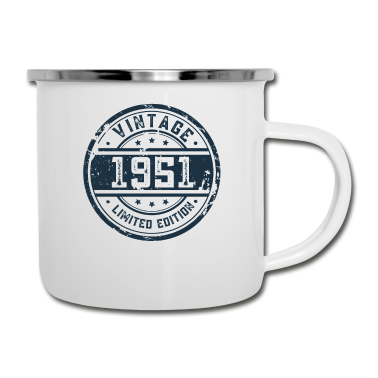 70 Geburtstag Geschenk Emaille Tasse - 70. Geburtstag Vintage 1951 Retro