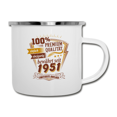 70 Geburtstag Geschenk Emaille Tasse - 70. Geburtstag Geschenk für Männer und Frauen 1951