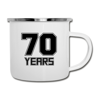 70 Geburtstag Geschenk Emaille Tasse - 70 Jahre
