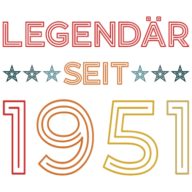 Motiv LEGENDÄR SEIT 1951 LEGENDE 70. GEBURTSTAG