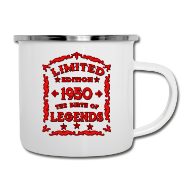 70 Geburtstag Geschenk Emaille Tasse - Geschenk zum 70 Geburtstag - Vintage 1950