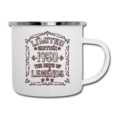 70 Geburtstag Geschenk Emaille Tasse - 70 Geburtstag Vintage -1950 Geboren