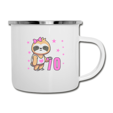 70 Geburtstag Geschenk Emaille Tasse - Ich hasse es mit 70 so gut auszusehen 70. Jahre