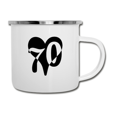 70 Geburtstag Geschenk Emaille Tasse - 70. Geburtstag - Ein Herz für Geburtstagskinder