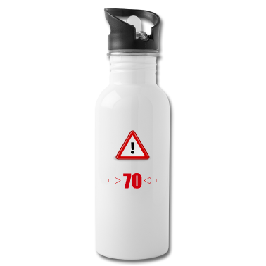 70 Geburtstag Geschenk Trinkflasche - Achtung 70! Lustiges Geschenk zum 70. Geburtstag