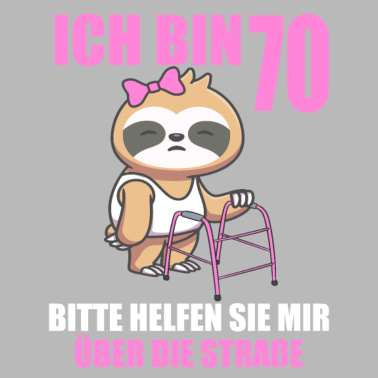 Motiv 70 bitte helfen Sie mir über Straße 70. Geburtstag