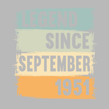 Motiv 70. Geburtstag 70 Jahre Legend September 1951