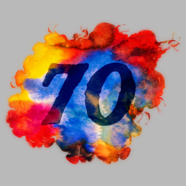 Motiv 70. Geburtstag - Aquarell