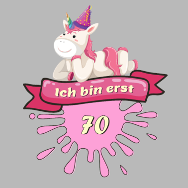 Motiv 70 Jahre, Runder 70. Geburtstag Einhorn Geschenk