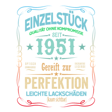 Motiv 70. Geburtstag 70 Jahre 1951 Geschenk Mann Frau