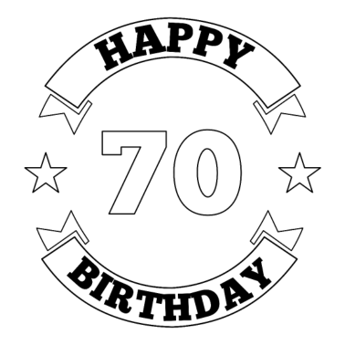 Motiv 70. Geburtstag Happy Birthday