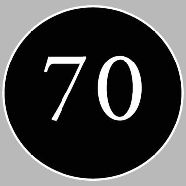 Motiv 70, 70.Geburtstag, 70 Jahre, Jubiläum, Vorlage