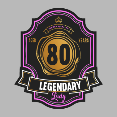 Motiv 70. Geburtstag 70 Jahre Lady Whiskey Whisky Label