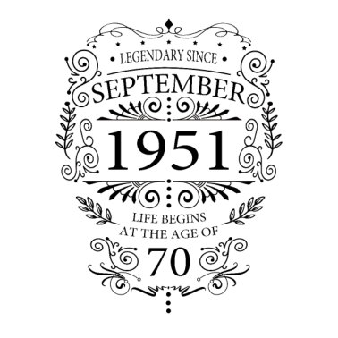 Motiv Geschenke zum 70. Geburtstag Jahrgang 1951