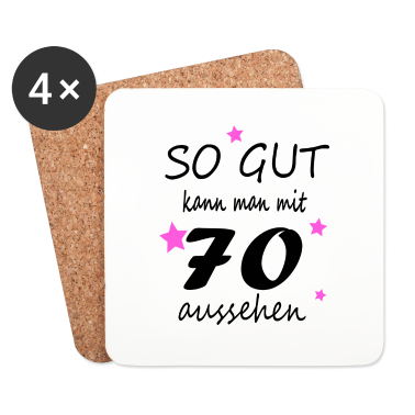 70 Geburtstag Geschenk Untersetzer - 70. Geburtstag