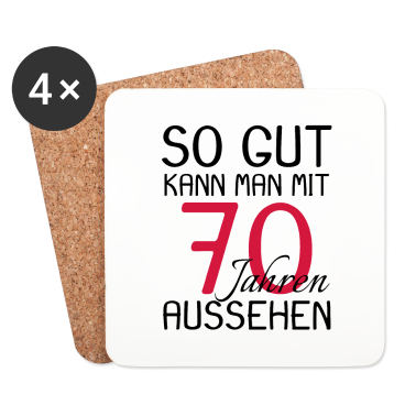 70 Geburtstag Geschenk Untersetzer - 70 Geburtstag