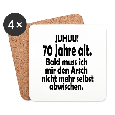 70 Geburtstag Geschenk Untersetzer - 70. Geburtstag