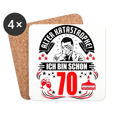 70 Geburtstag Geschenk Untersetzer - 70. Geburtstag Mann Geschenk lustig Geburtstag 70