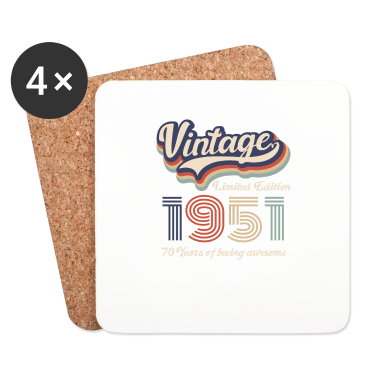 70 Geburtstag Geschenk Untersetzer - 70. Geburtstag Vintage