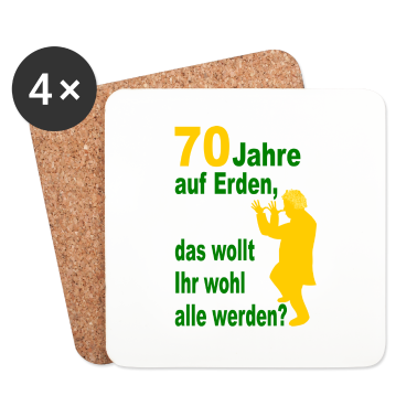 70 Geburtstag Geschenk Untersetzer - 70. Geburtstag, 70 Jahre auf Erden