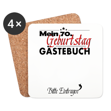 70 Geburtstag Geschenk Untersetzer - 70. Geburtstag Party Gästebuch 70 Jahre