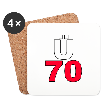 70 Geburtstag Geschenk Untersetzer - Ü 70 - GEBURTSTAG