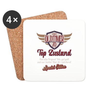 70 Geburtstag Geschenk Untersetzer - 70 Jahre Oldtimer Top Zustand 70. Geburtstag