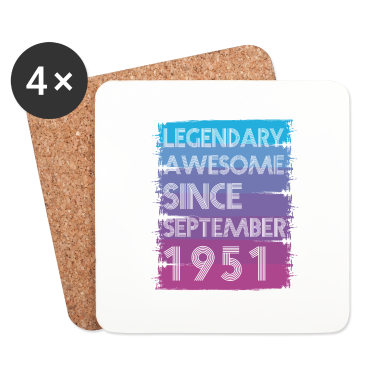 70 Geburtstag Geschenk Untersetzer - 70. Geburtstag 70 Jahre Legend September 1951