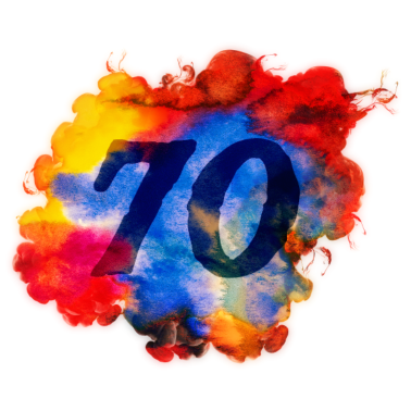 Motiv 70. Geburtstag - Aquarell