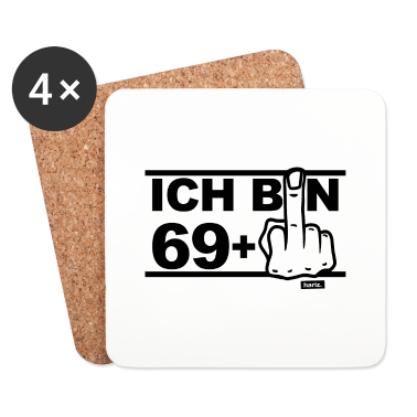 70 Geburtstag Geschenk Untersetzer - Ich Bin 70 Mittelfinger 70 Geburtstag HARIZ Gesche