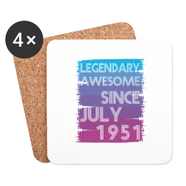 70 Geburtstag Geschenk Untersetzer - 70. Geburtstag 70 Jahre Legend since Juli 1951