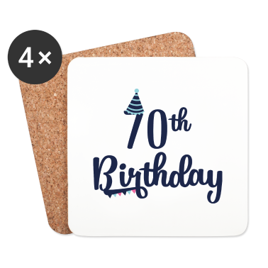 70 Geburtstag Geschenk Untersetzer - 70. Geburtstag: 70th Birthday