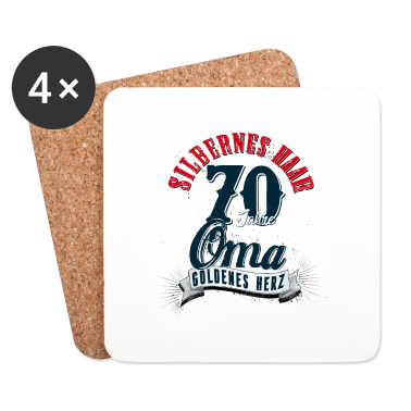 70 Geburtstag Geschenk Untersetzer - Oma, 70. Geburtstag, 70 Jahre, Geschenk