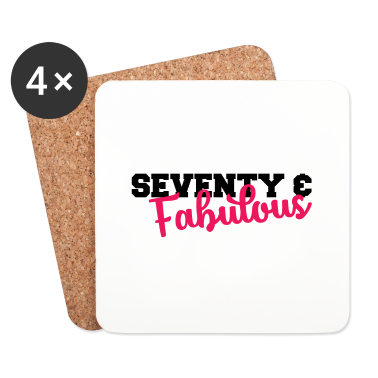 70 Geburtstag Geschenk Untersetzer - 70. Geburtstag: Seventy & Fabulous