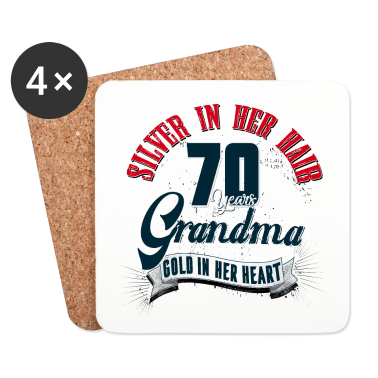 70 Geburtstag Geschenk Untersetzer - Oma, 70. Geburtstag, 70 Jahre, Geschenk