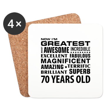 70 Geburtstag Geschenk Untersetzer - greatest awesome superb 70 years 70. Geburtstag