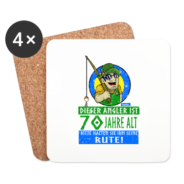 70 Geburtstag Geschenk Untersetzer - Dieser Angler Ist 70 Jahre Alt 70 Geburtstag HARIZ