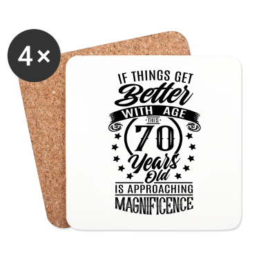 70 Geburtstag Geschenk Untersetzer - 70. Geburtstag Geschenkideen für Frauen
