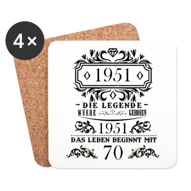 70 Geburtstag Geschenk Untersetzer - Geburtstag Die Legende wird 70 Frauen Vintage