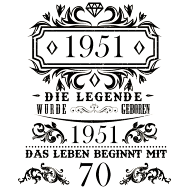 Motiv Geburtstag Die Legende wird 70 Frauen Vintage