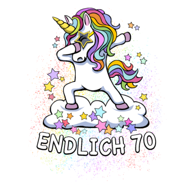 Motiv 70. Geburtstag / Einhorn